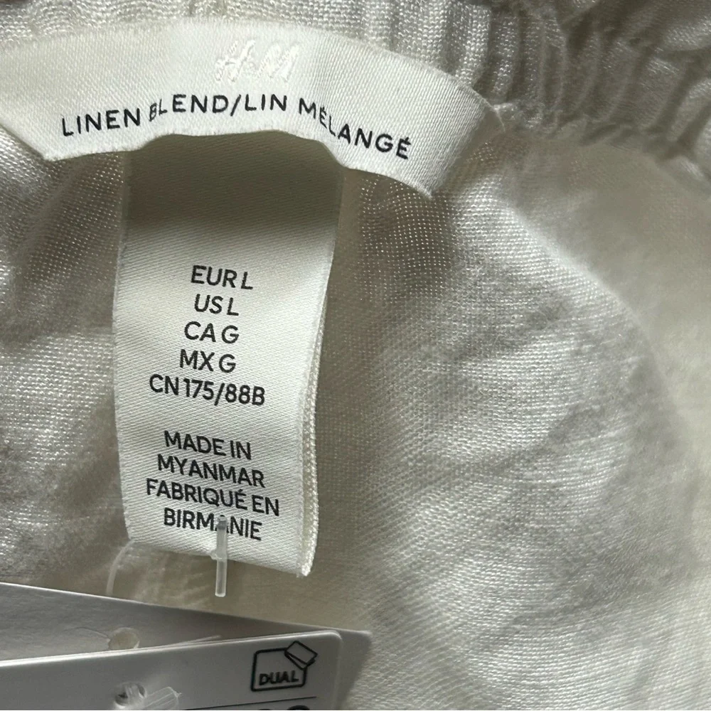 H&M‎ linen blend wide leg pants
